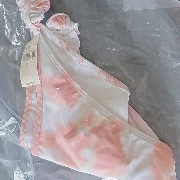 BOGO NWT Aerie Ruffle Super High Cut Cheekiest Bikini Bottom Slumber Party L - Picture 3 of 3